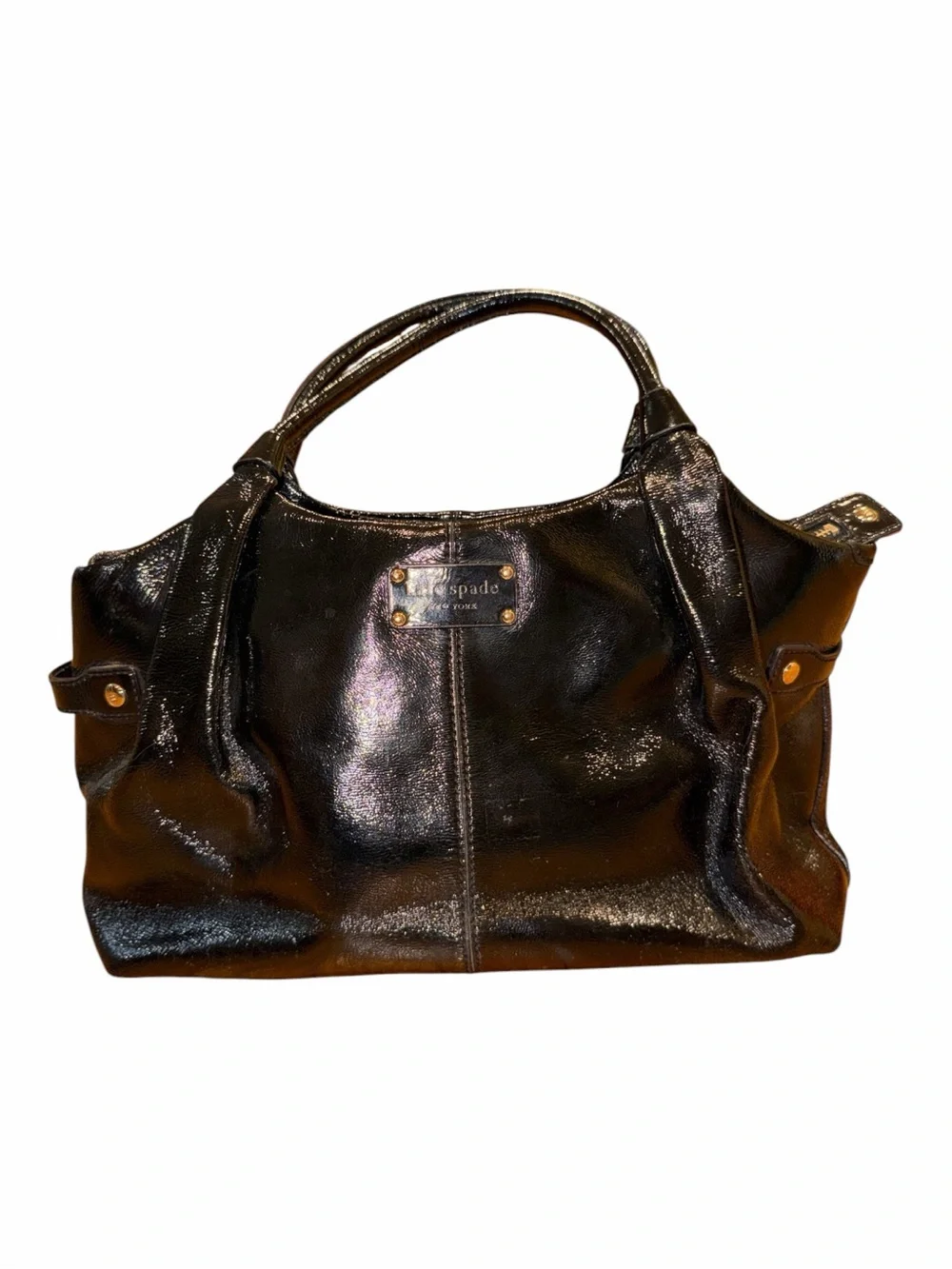 kate spade Black Patent Leather Top-Handle Shoulder Bag